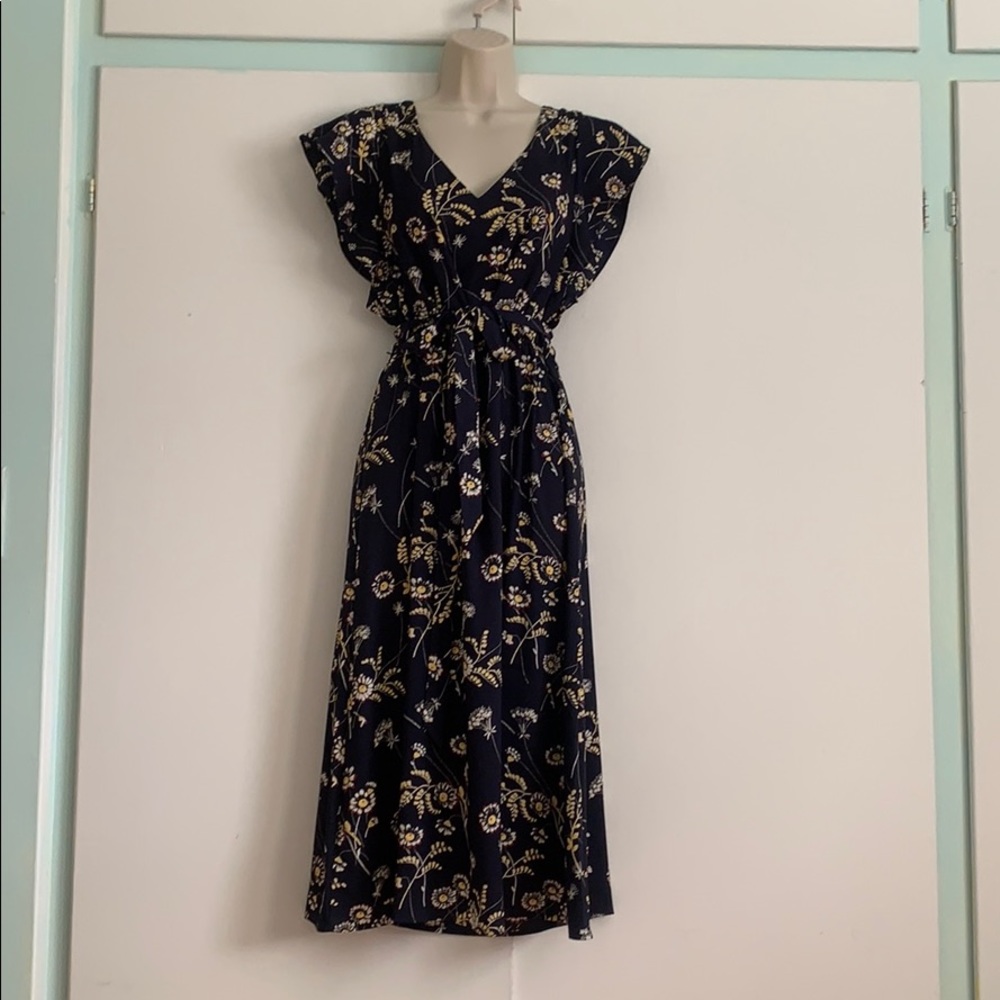 LOFT Floral Midi Dress